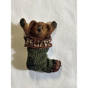 Vintage Boyds Bears and Friends - Teddy Bear in Stocking Pin/Brooch - Pre-owned